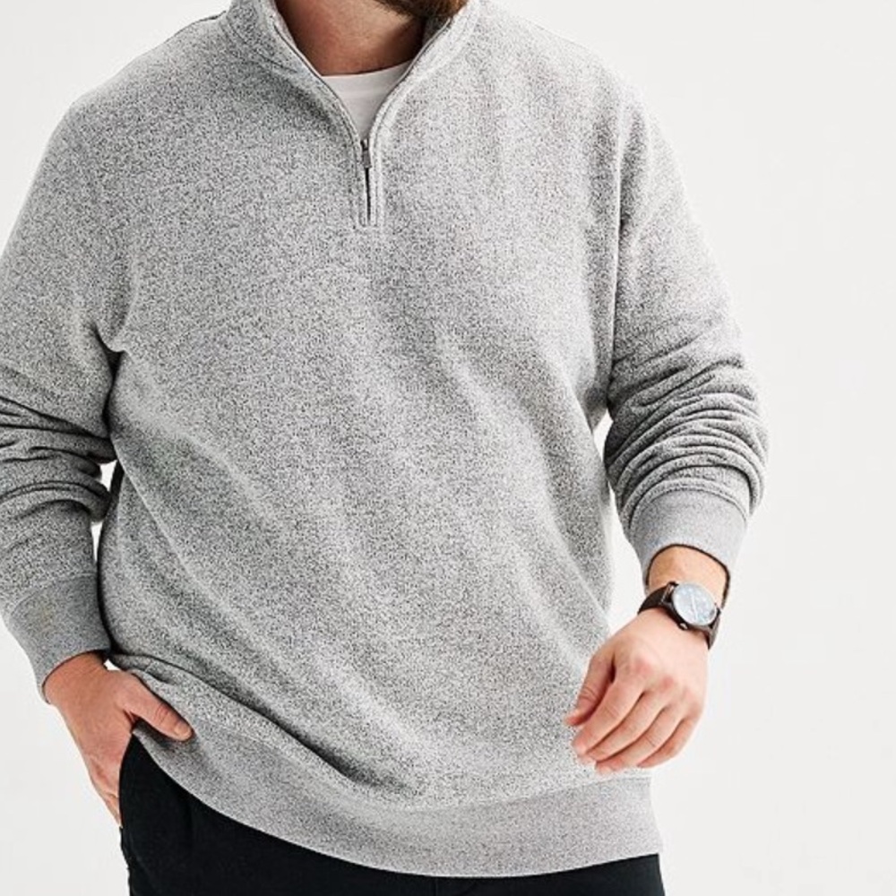 Men’s Sonoma Gray Quarter-Zip Pullover